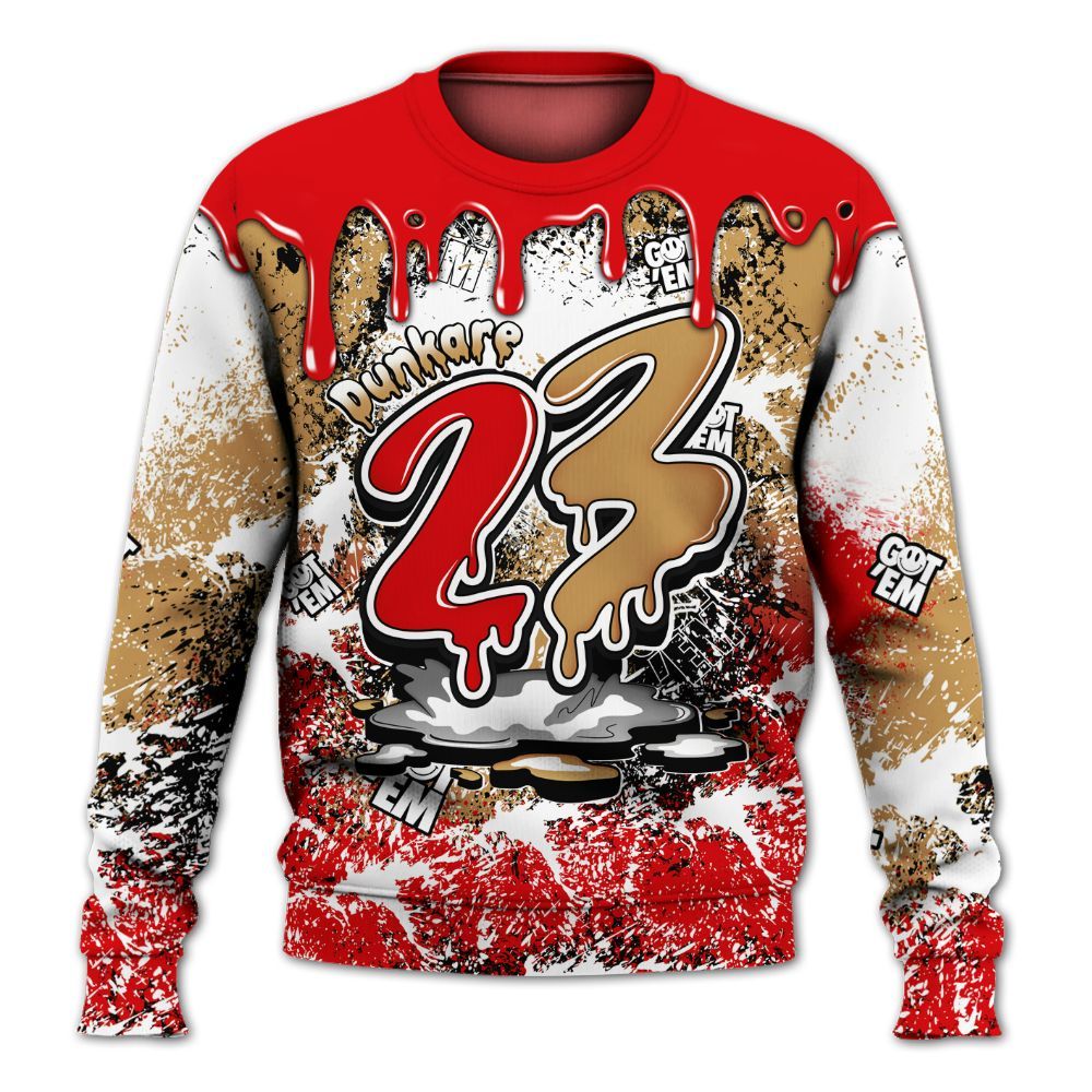 Dunkare Kobe 5 Red Year Of The Mamba Shirt, Dripping 23 Drip All Over Print Unisex Sweatshirt