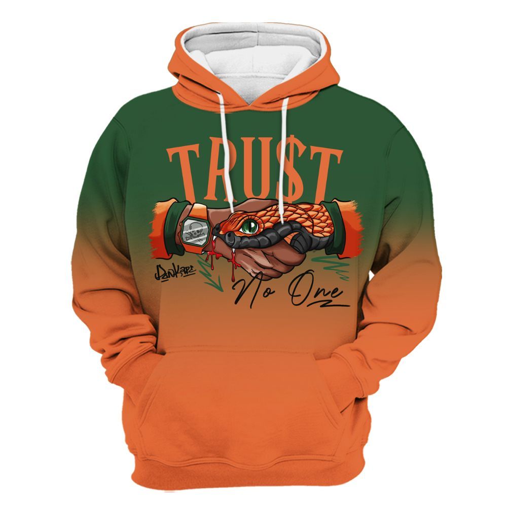 Hoodie To Match Low Miami 5s - Snake Trust No One Drip All Over Print