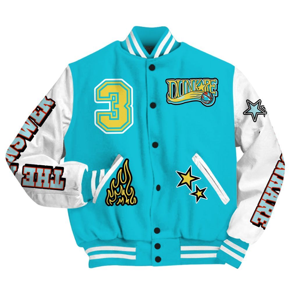 Varsity Jacket To Match Dunk Low KD 17 N7 - Allen Answer Skeleton All Over Print