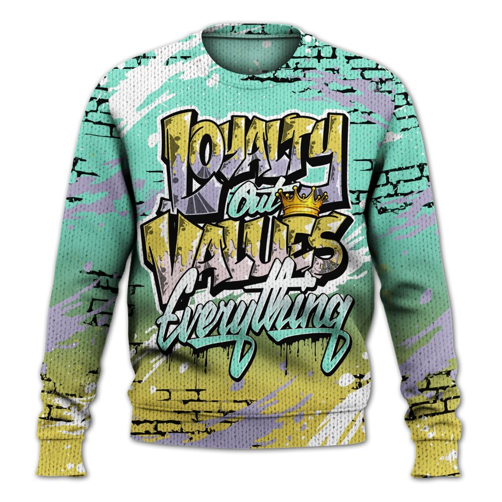Sweater To Match Dunk Low Easter 2026 - Values Of Loyalty Drip Graphic