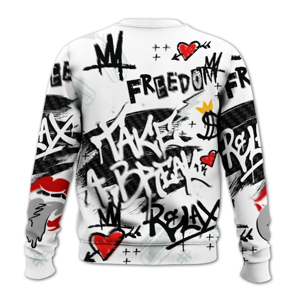 Sweatshirt To Match Kobe 9 Elite Protro Halo - Take Break Freedom Graffiti Streetwear All Over Print