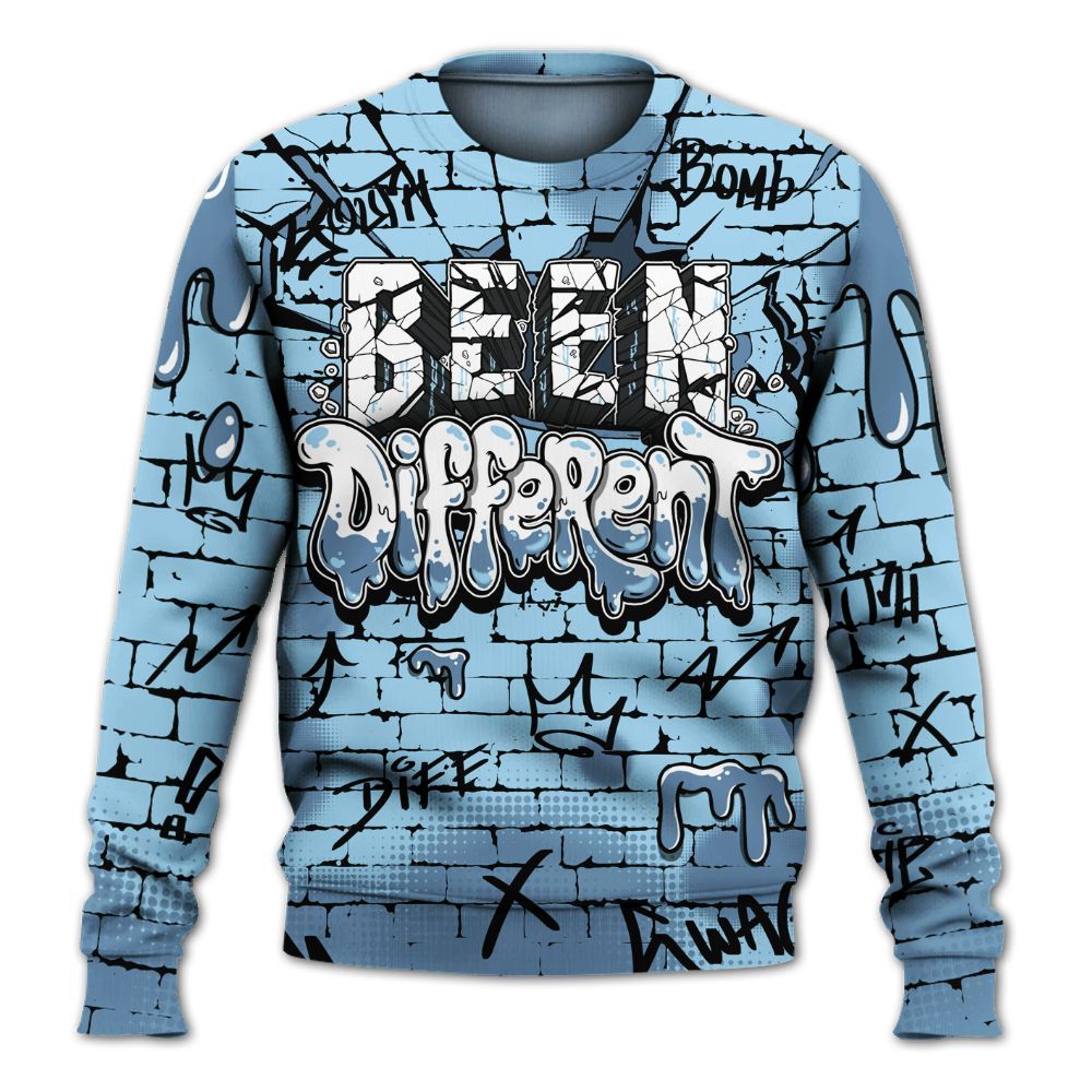 Sweatshirt To Match Legend Blue 11s - Been Different Drippin Streetwear All Over Print