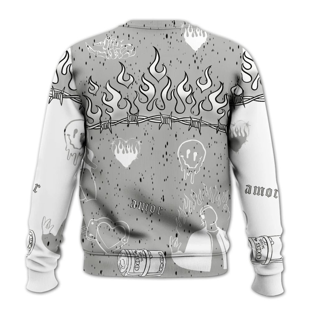 Sweatshirt To Match Retro White Oreo 4s - Snake Trust No One All Over Print