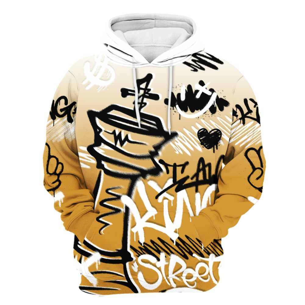 Hoodie To Match Dunk Low Wheat Pale Ivory - Street King Chess Streetwear All Over Print