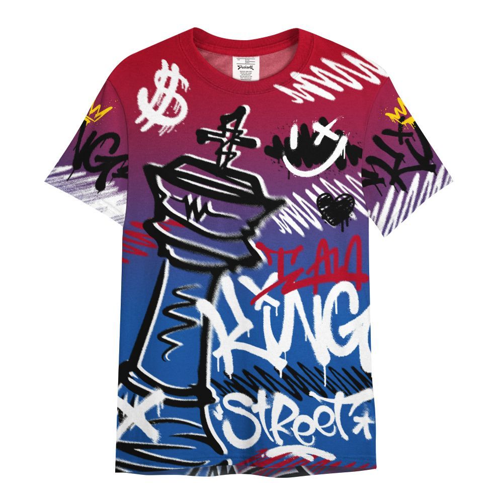 Shirt To Match Air Griffey Max Black Red Navy Blue 1s - Street King Chess Streetwear All Over Print