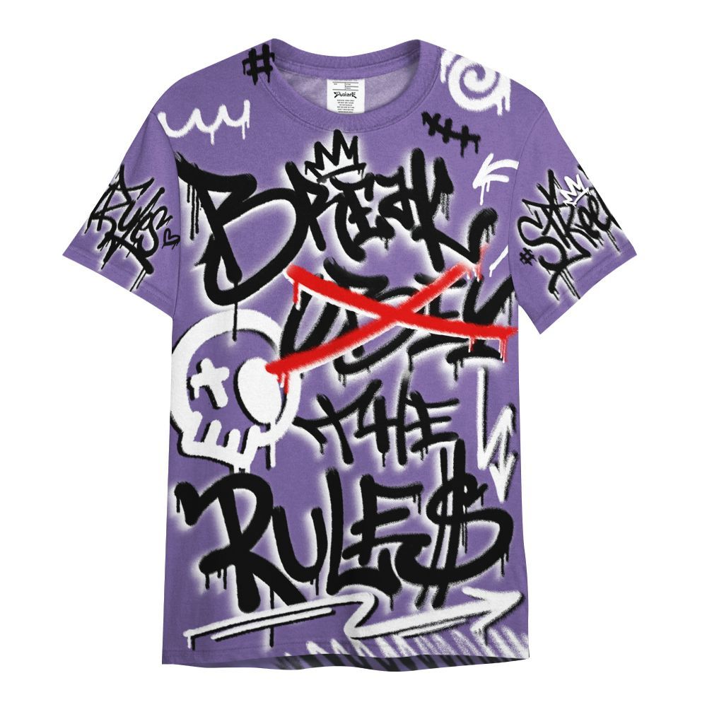 Shirt To Match Dunk Low Black Raspberry - Break Rules Streetwear All Over Print