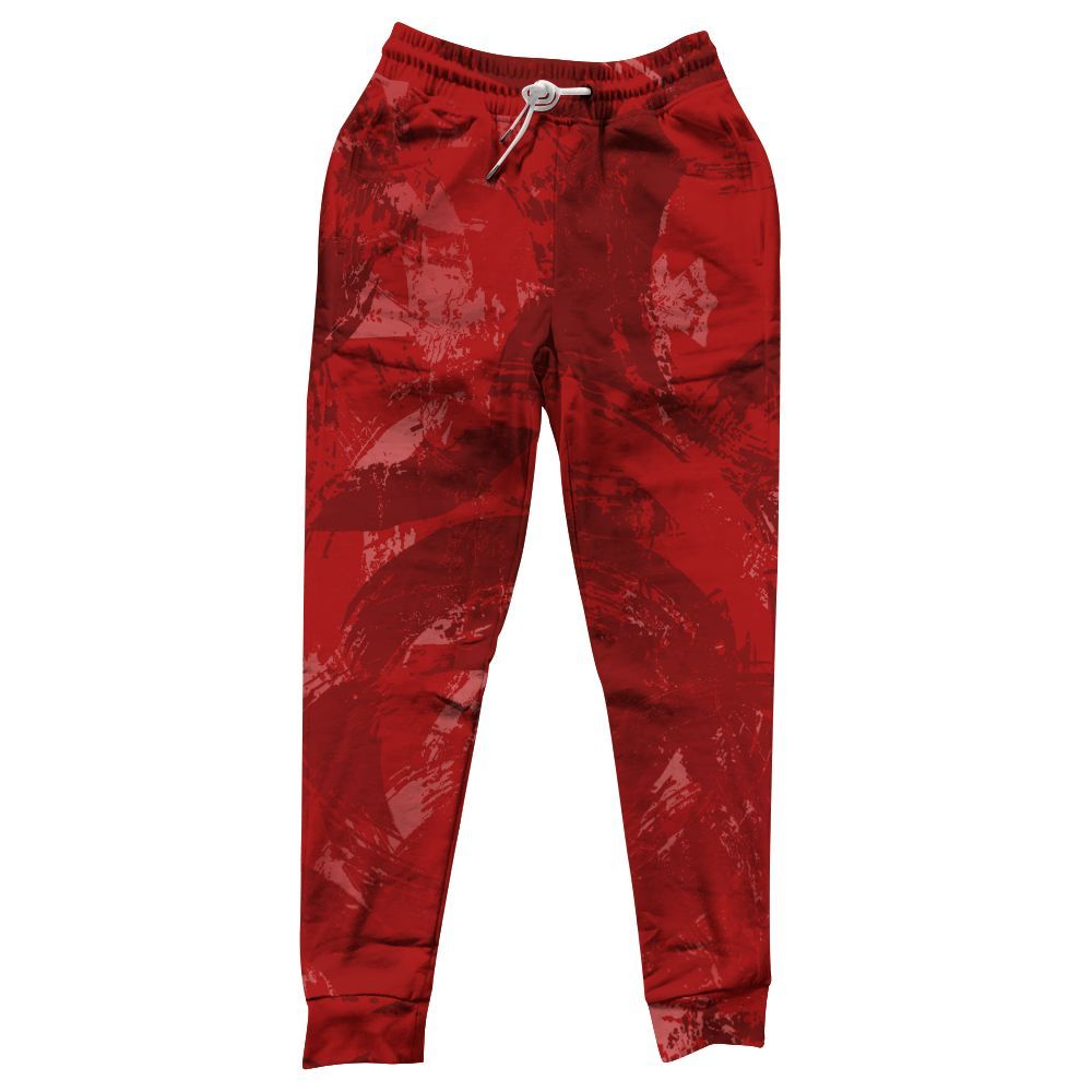 Sweatpant To Match Red Taxi 12s - Circle Slpash All Over Print