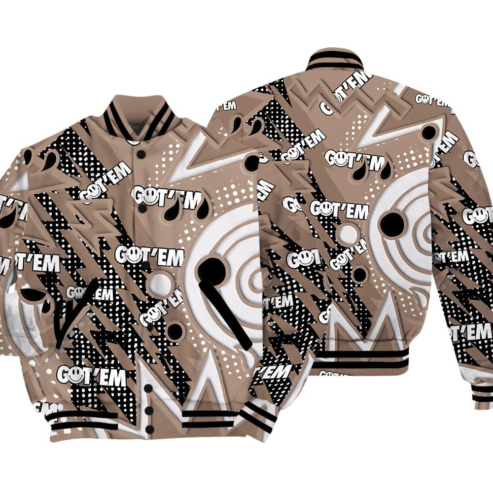 Varsity Jacket To Match Varsity Jacket Retro Vintage 90s, OG Latte 1s - To Match Sneaker OG Latte 1s 2504 NCT