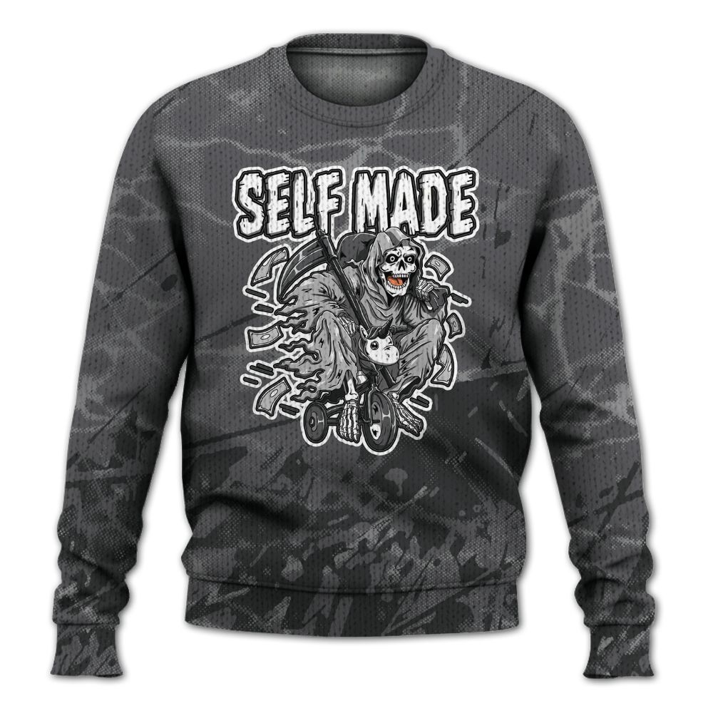 Knitted Sweater To Match White Thunder 4s - Self Make Skeleton Profound