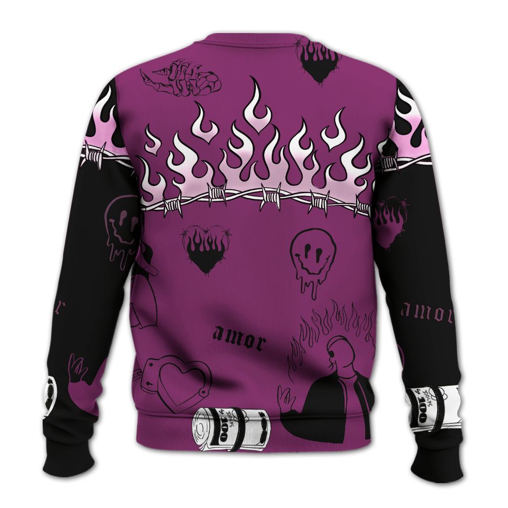 Sweatshirt To Match Air Max Sunder Gore Tex Bold Berry - Snake Trust No One All Over Print