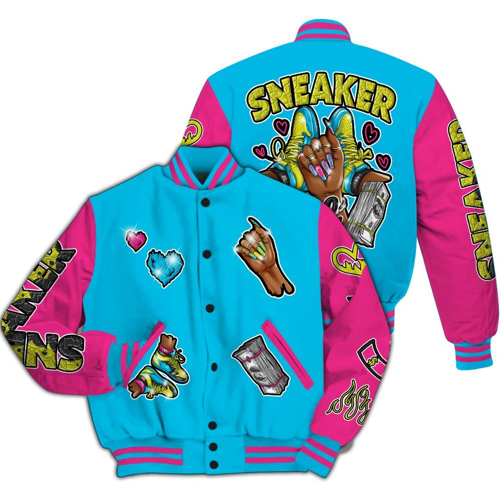 Varsity Jacket To Match Tokyo Nights Stewie 3s - Sneakerz Girlz All Over Print