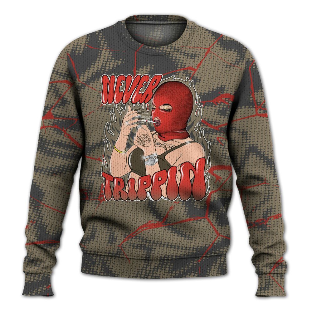 Knitted Sweater To Match Olive 9s - Ne'er Trippin' Unique Crack