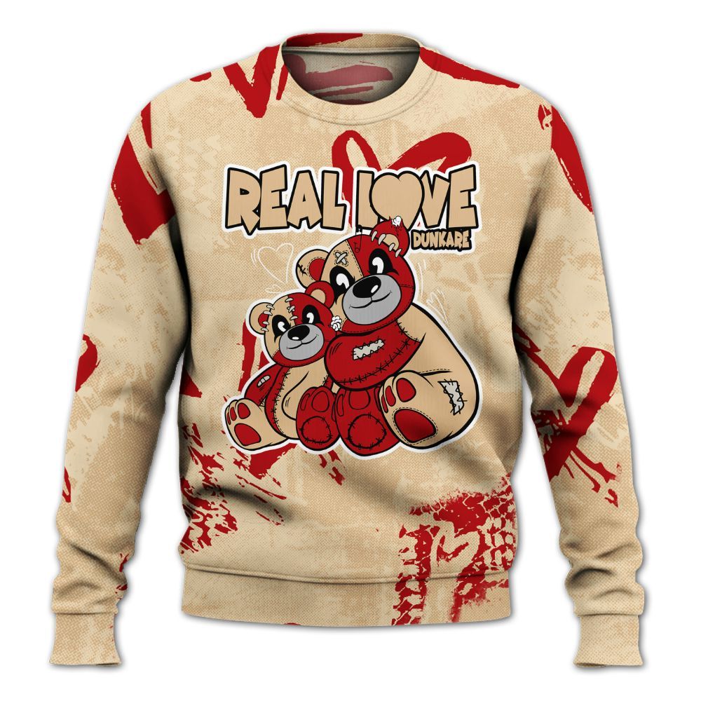 Sweatshirt To Match Dunk Low Strawberry Waffle - Sincere Fondness Bear All Over Print