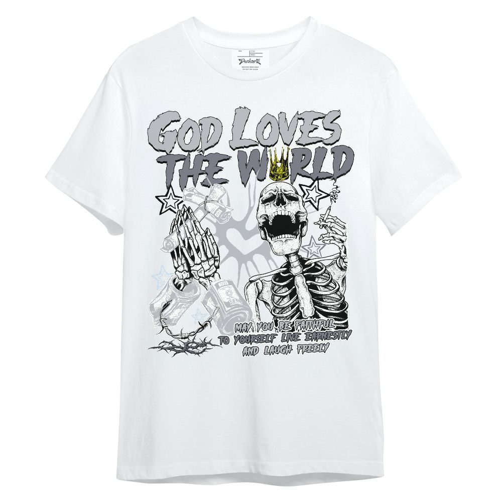Shirt To Match Low Cement Grey 11s - God Loves The World Unisex Shirt