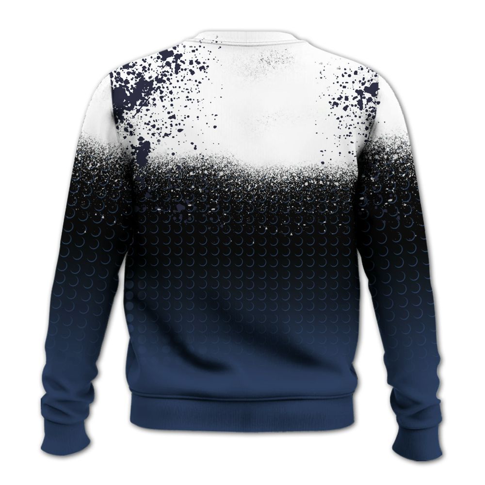 Sweatshirt To Match Low 85 Metallic Blue 1s - Halftone Time Is Money All Over Print