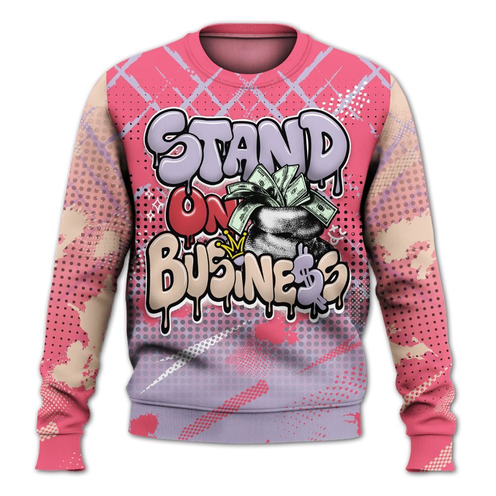 Sweatshirt To Match Peanut Butter Jelly 5s - Halftone Stand Business Drip All Over Print