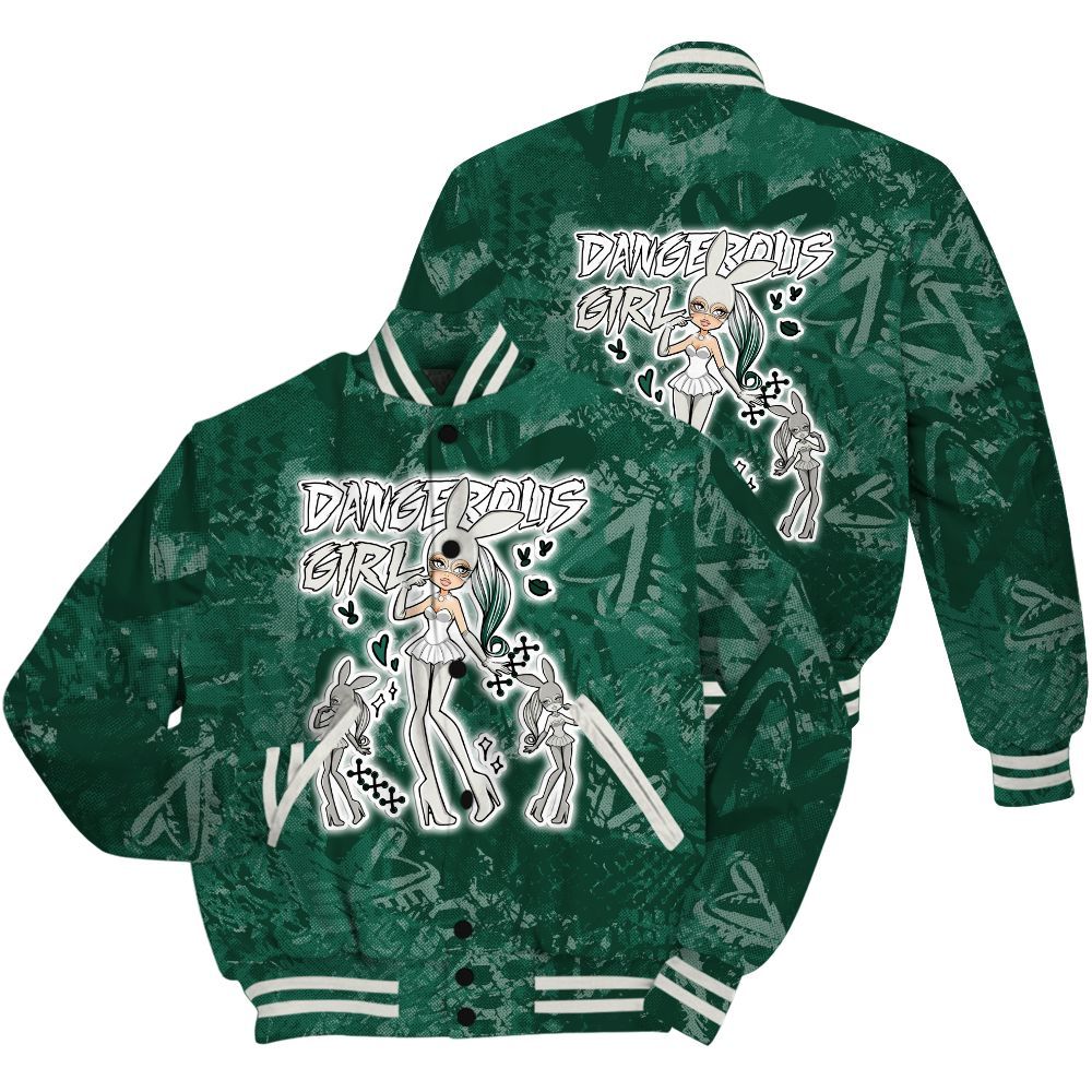 Varsity Jacket To Match Oxidized Green 4s Shirt - Dangerous.Girl Heart Grunge All Over Print