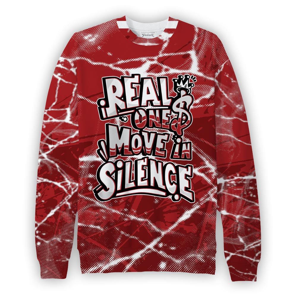 Sweatshirt To Match Red Taxi 12s Sweatshirt - Ones Move In Silence Graphic Profound Sweatshirt Unisex