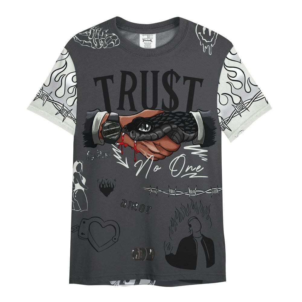 Shirt To Match Fear 4s - Snake Trust No One All Over Print