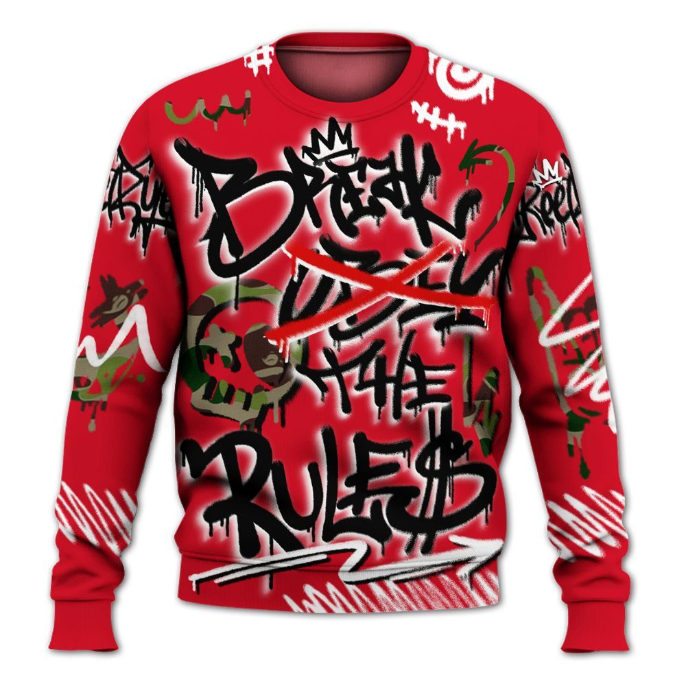Sweatshirt To Match Air Max 90 Duck Camo Red - Break Rules Streetwear All Over Print