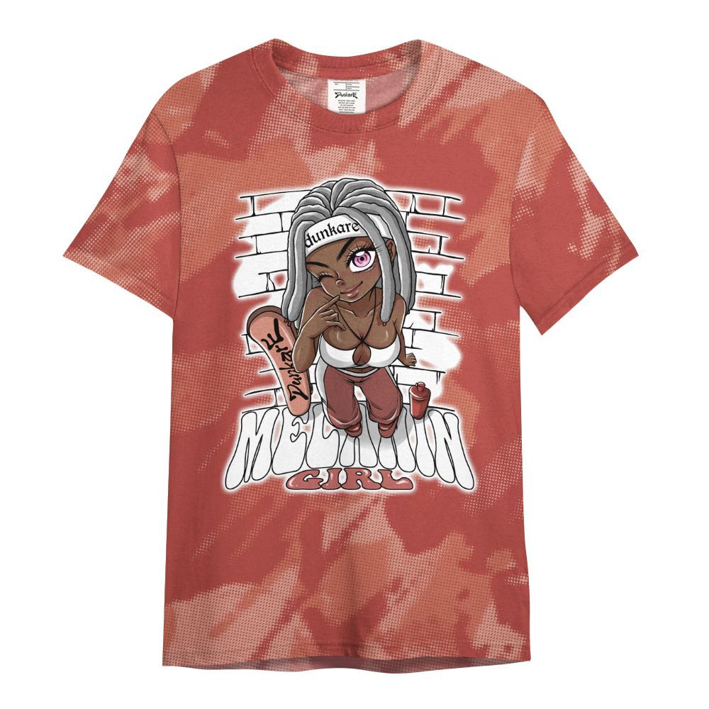 Shirt To Match Dune Red 13s - MelaninGirl Abstract Halftone All Over Print