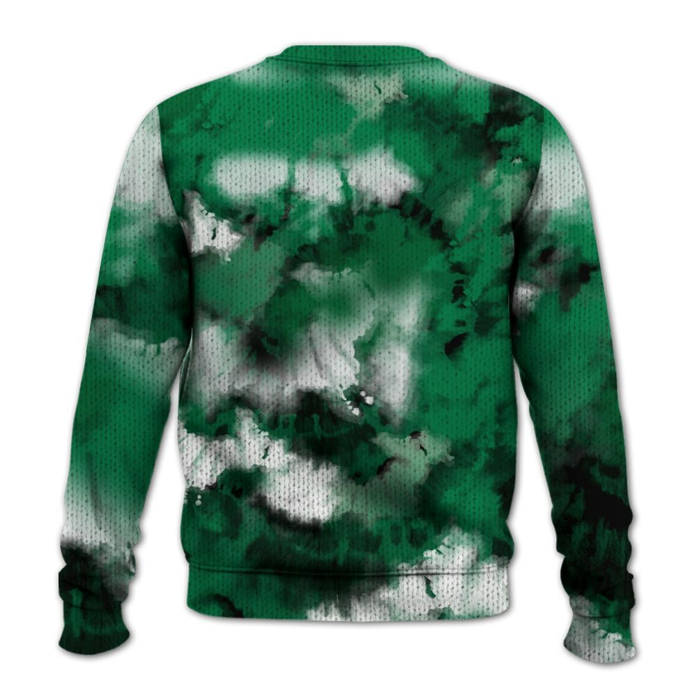 Knitted Sweater To Match Lucky Green 2s - God Blessed Tie Dye
