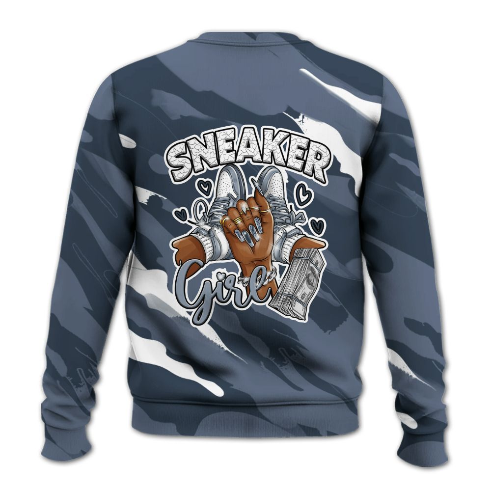 Sweatshirt To Match Low Diffused Blue 11s - Sneakerz Girlz Colored All Over Print