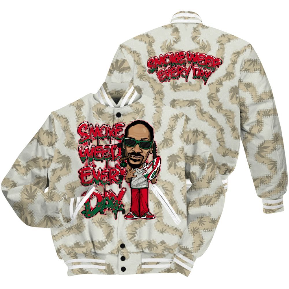 Varsity Jacket To Match El Grito 5s Shirt - Smoking Every Day Graphic Weeding Art All Over Print