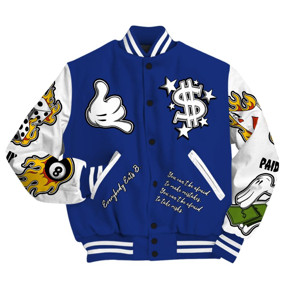 Varsity Jacket To Match Dunk Low Tennis Classic - Everybody Paid In Full Graphic All Over Print