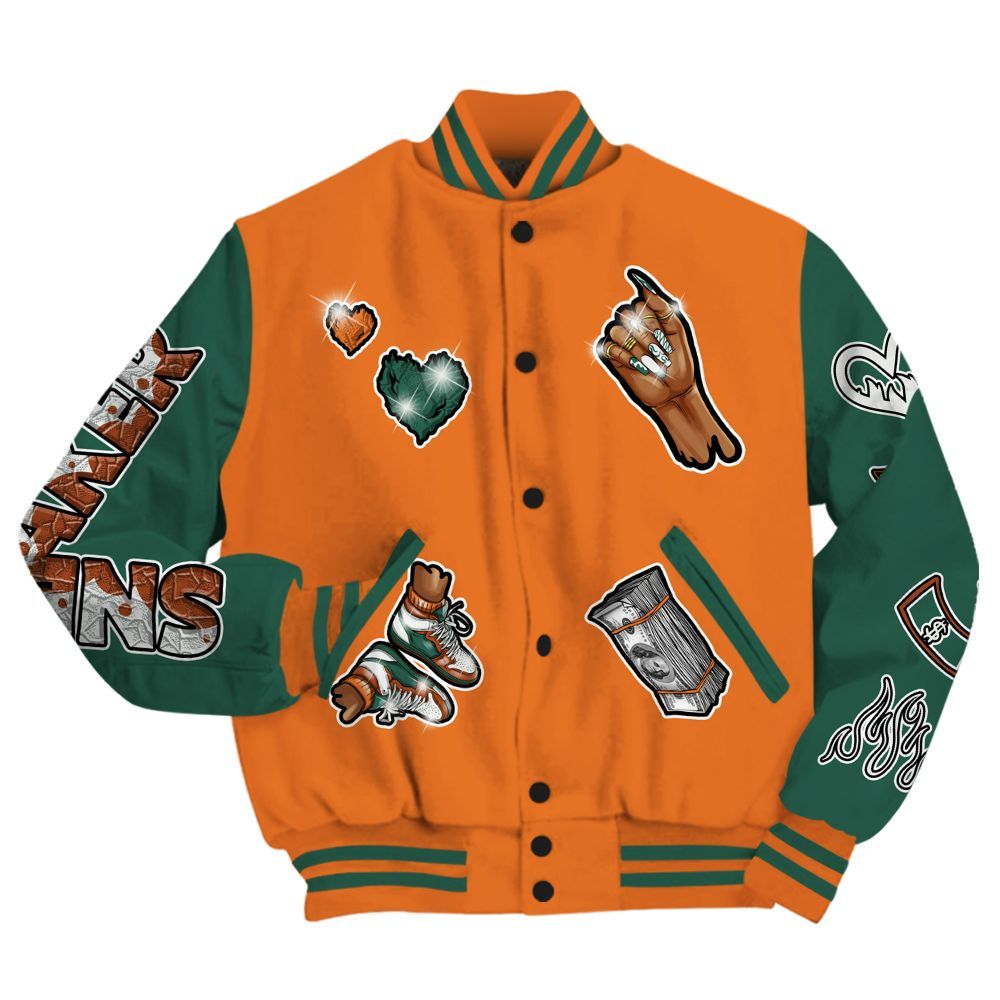 Varsity Jacket To Match Dunk Low Ceramic - Sneakerz Girlz All Over Print