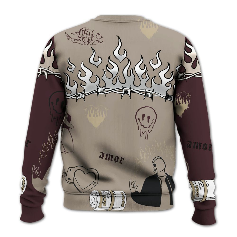 Sweatshirt To Match AMM Retro Phantom 4s - Snake Trust No One All Over Print