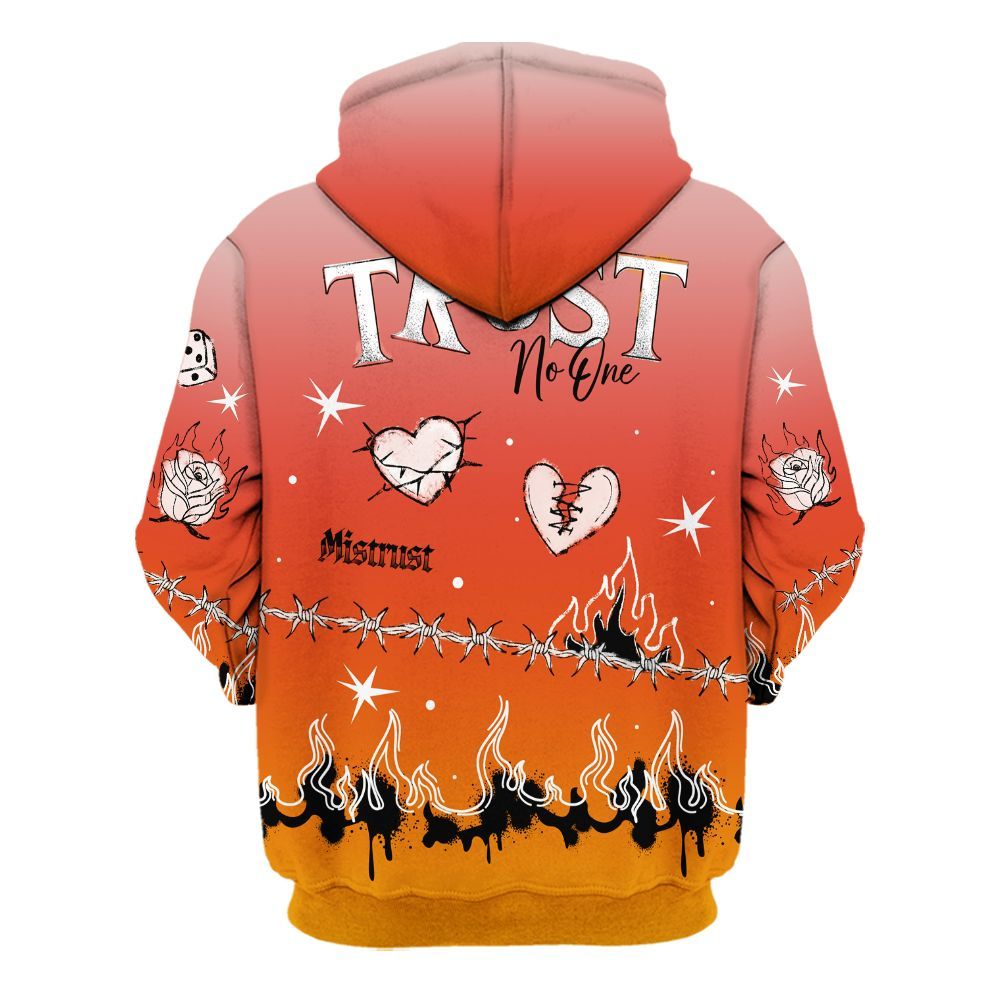 Hoodie To Match Dunk High Candy Corn - Trust No One Snake-Bite Doodle Crayon All Over Print