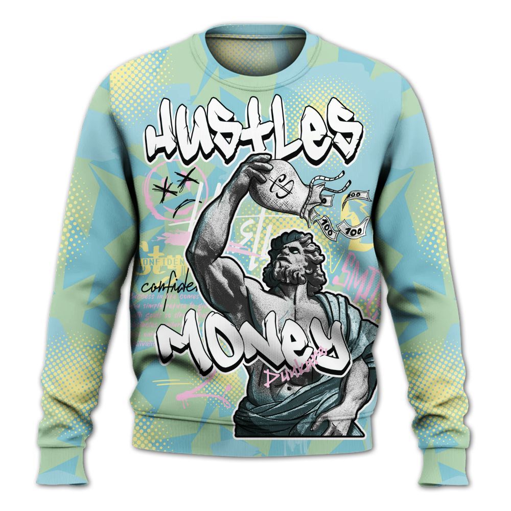 Sweatshirt To Match SB Dunk Low Visty - Huslte Money Retro All Over Print