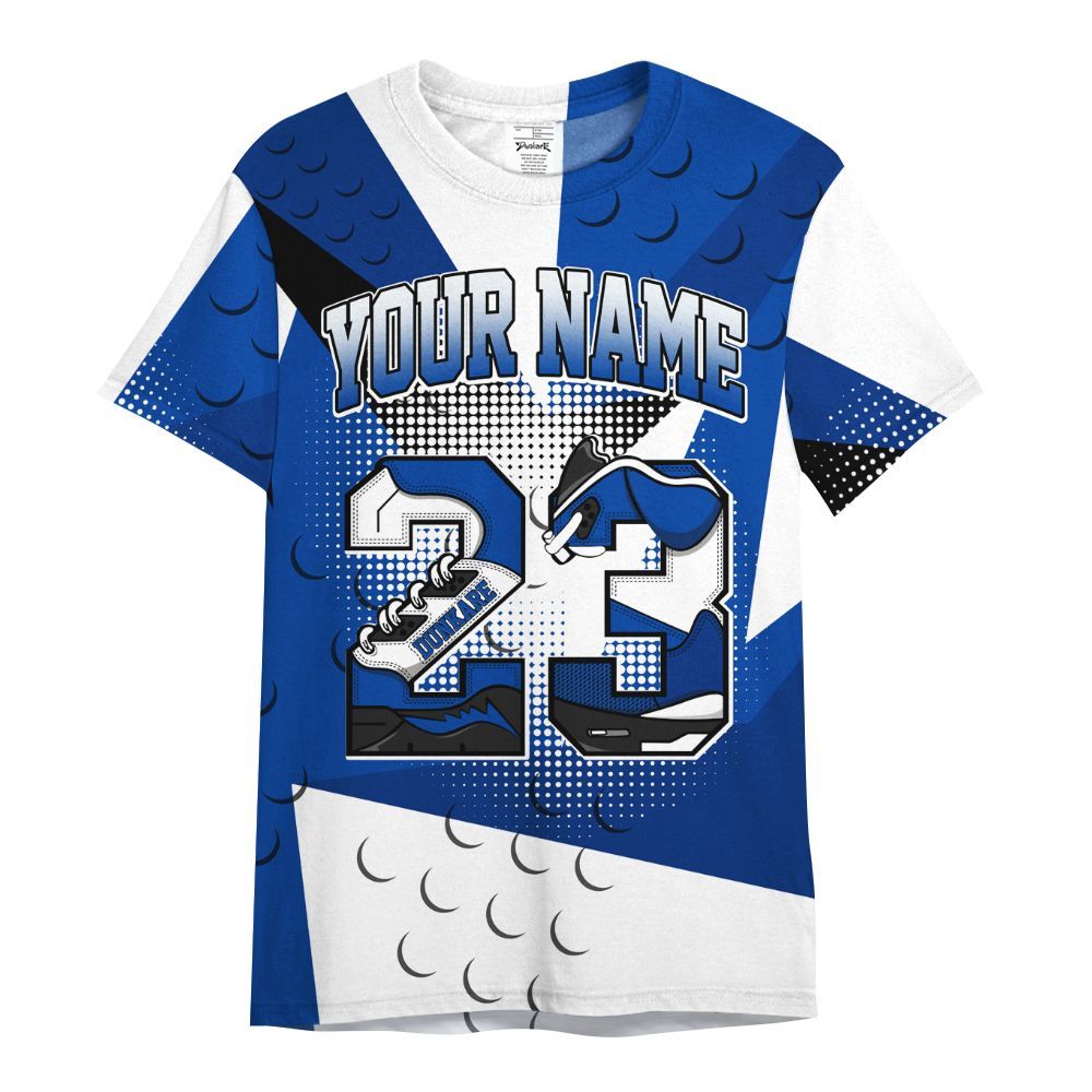 Shirt To Match Hyper Royal 12s - Poly Custom Name Number 23 5s All Over Print