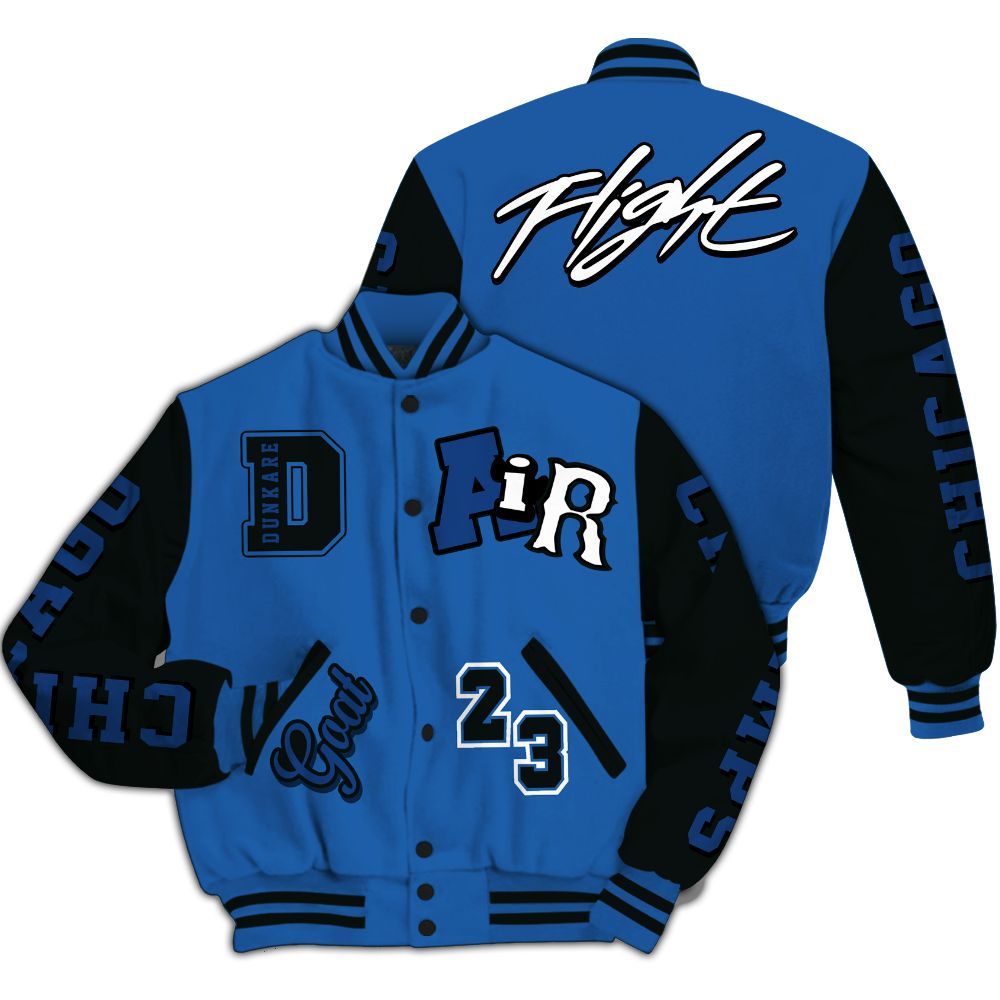 Varsity Jacket To Match Brave Blue 13s - AIR Number 23 GOAT All Over Print