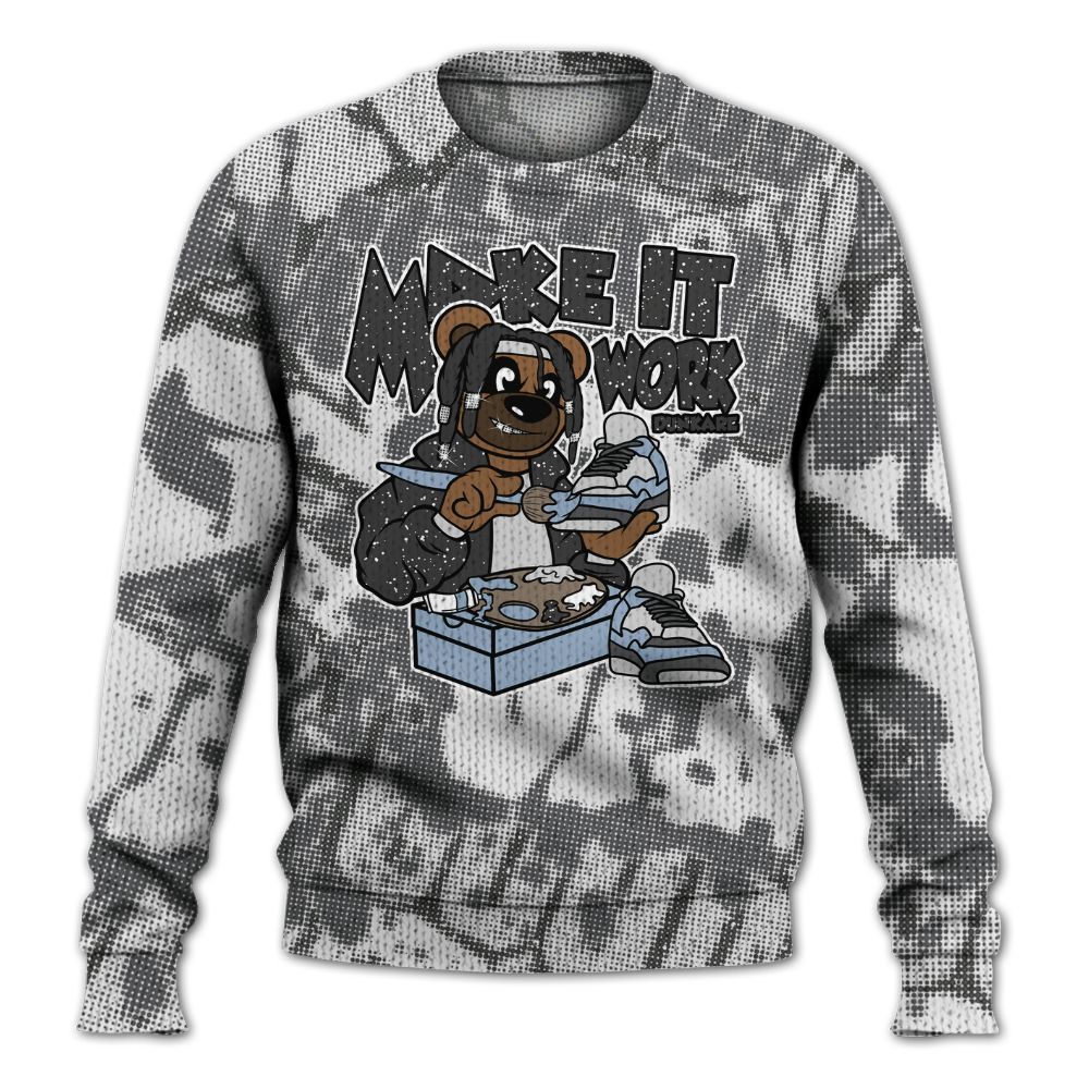 Knitted Sweater To Match Reverse Black White 6s - Pull It Off Bear Street