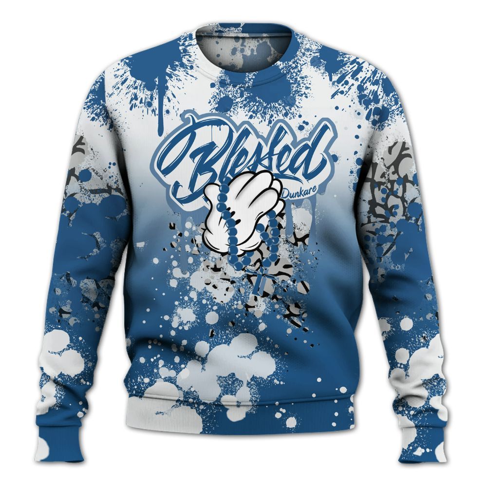 Sweatshirt To Match Wizards 3s - God Blessed Ink Drip All Over Print