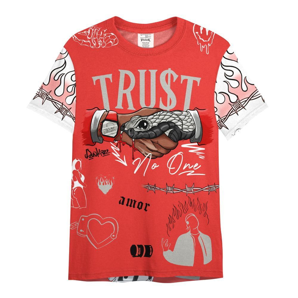 Shirt To Match Vomero 5 Bright Crimson - Snake Trust No One All Over Print