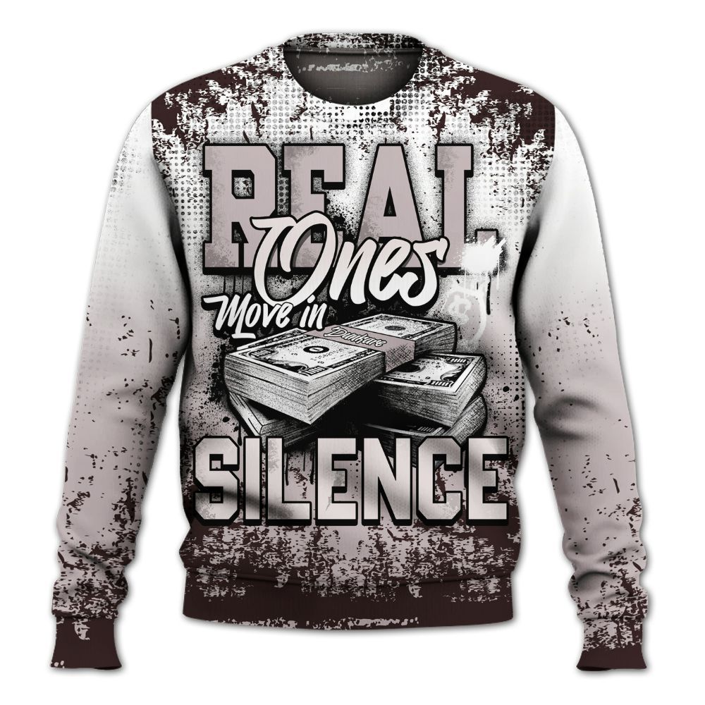 Sweatshirt To Match AMM Air Smokey Mauve 6s - Move In Silence Money Street Retro All Over Print