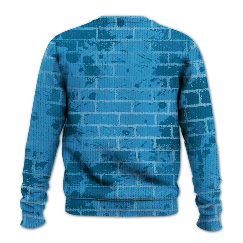 Knitted Sweater To Match Powder Blue 9s - Allen Answer Skeleton Brick