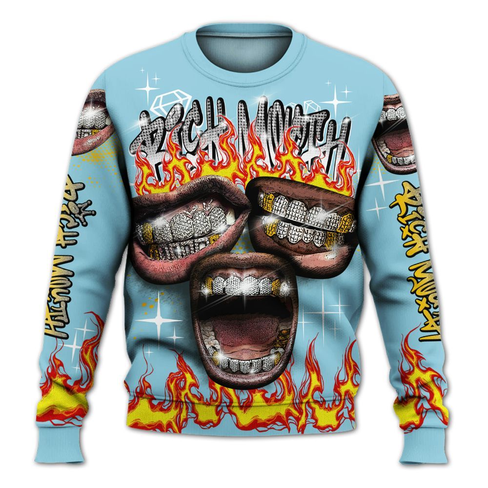 Sweatshirt To Match Dunk High Homer Simpson - Rich Mouth Fire Rap Retro 90s All Over Print