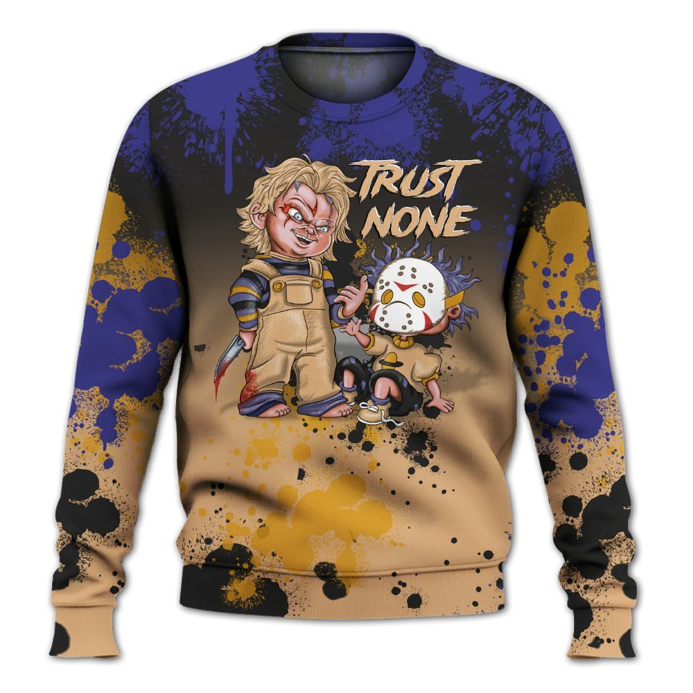 Sweatshirt To Match SE Afrobeats 7s - Trust No One Scary All Over Print