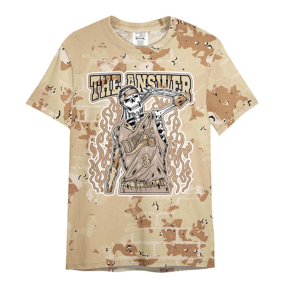 Shirt To Match Desert Camo 3s - Allen Answer Skeleton Brick All Over Print