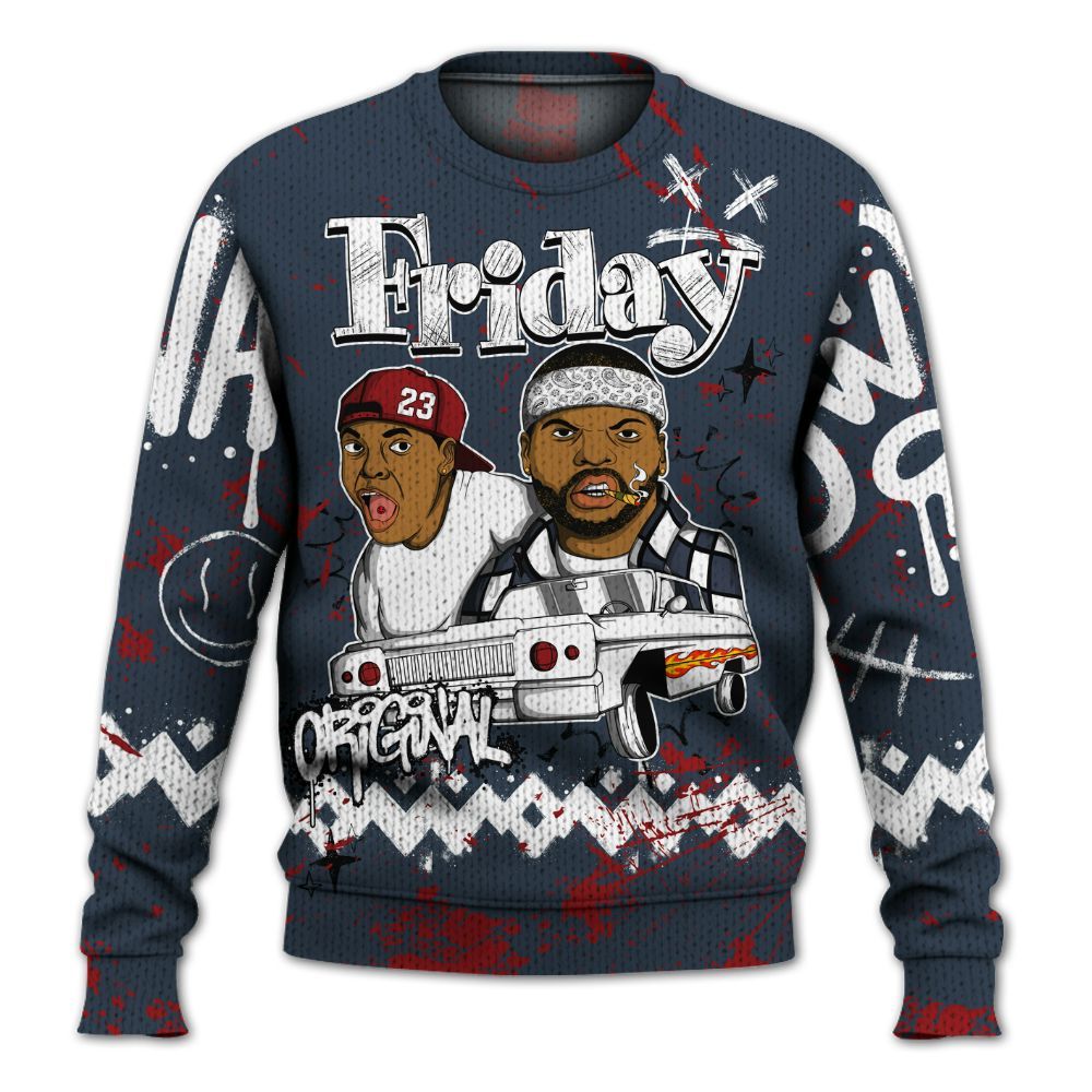 Knitted Sweater To Match Retro Olympic 6s - Friday Sneaker Crayon