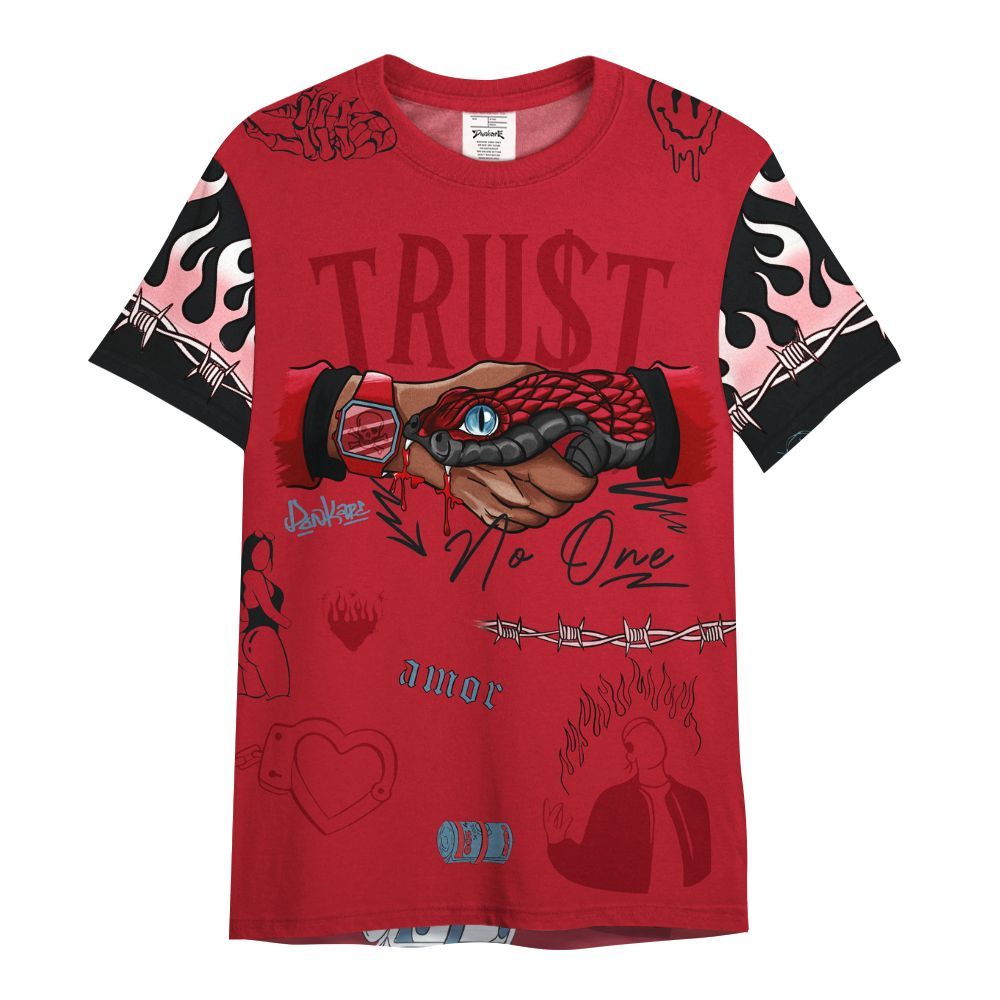 Shirt To Match Retro Raging Bull 5s - Snake Trust No One All Over Print