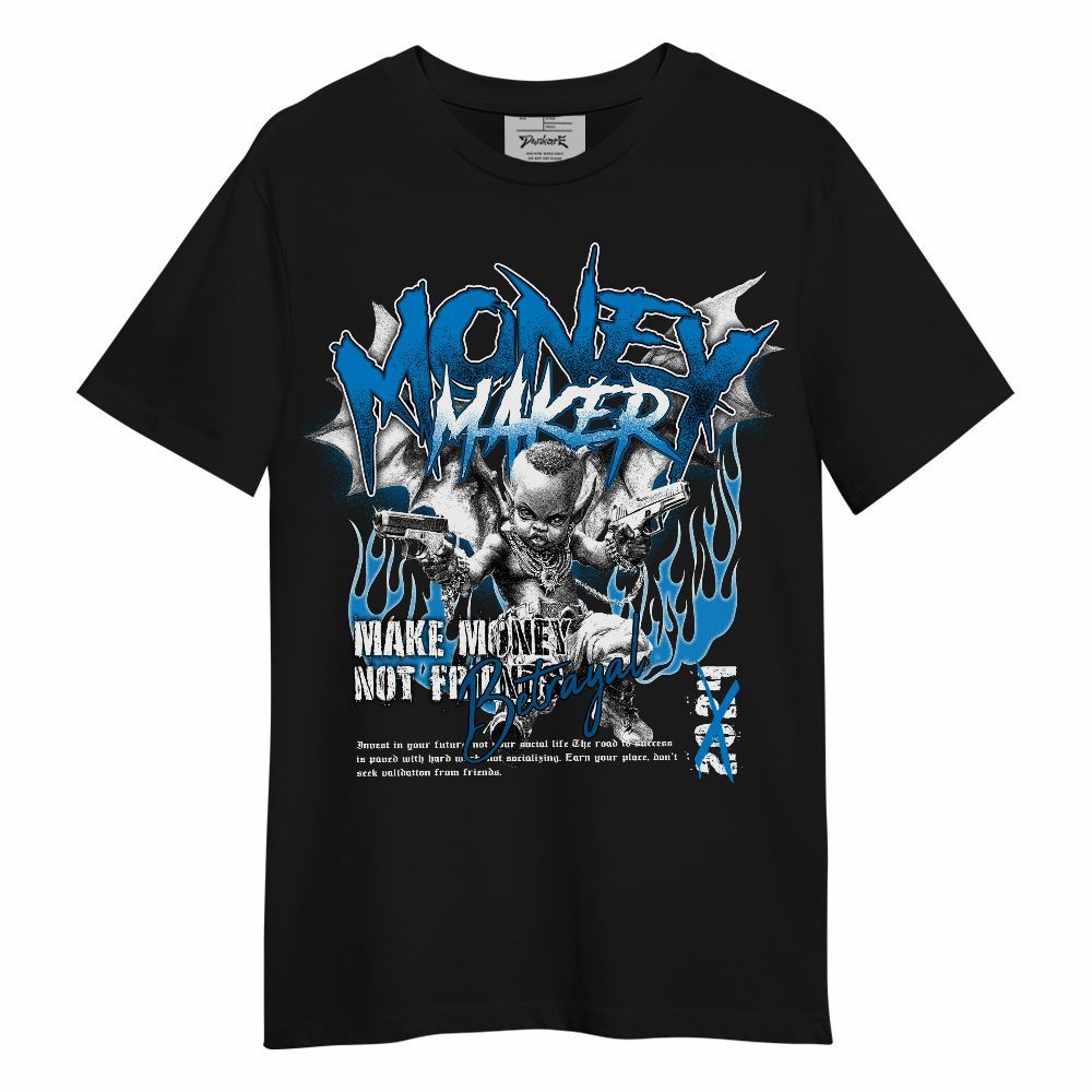 Shirt To Match Industrial Blue 4s - Money Maker Angel Military Blue 4s Unisex Shirt