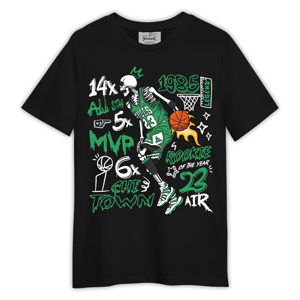 Shirt To Match Black Green Glow 3s - 1985 Legend Skeleton Green Glow 3s Shirt Outfit