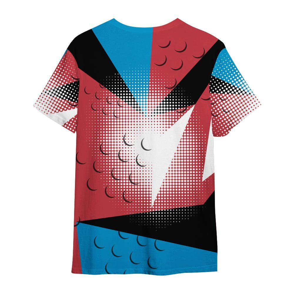 Shirt To Match High OG University Red Dark Powder Blue 1s - Poly Custom Name Number 23 5s All Over Print