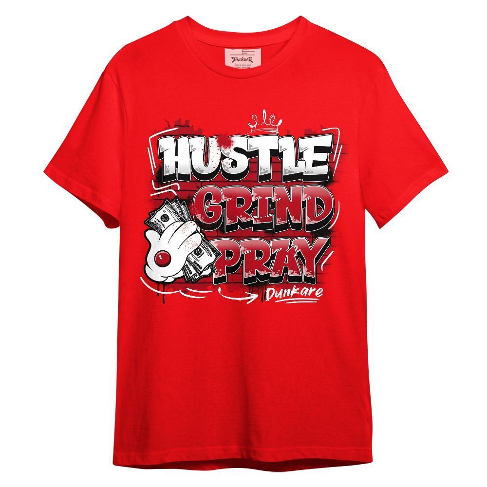 Shirt To Match Bred Velvet 11s - Graphic Hustle Grind Pray Unisex Shirt