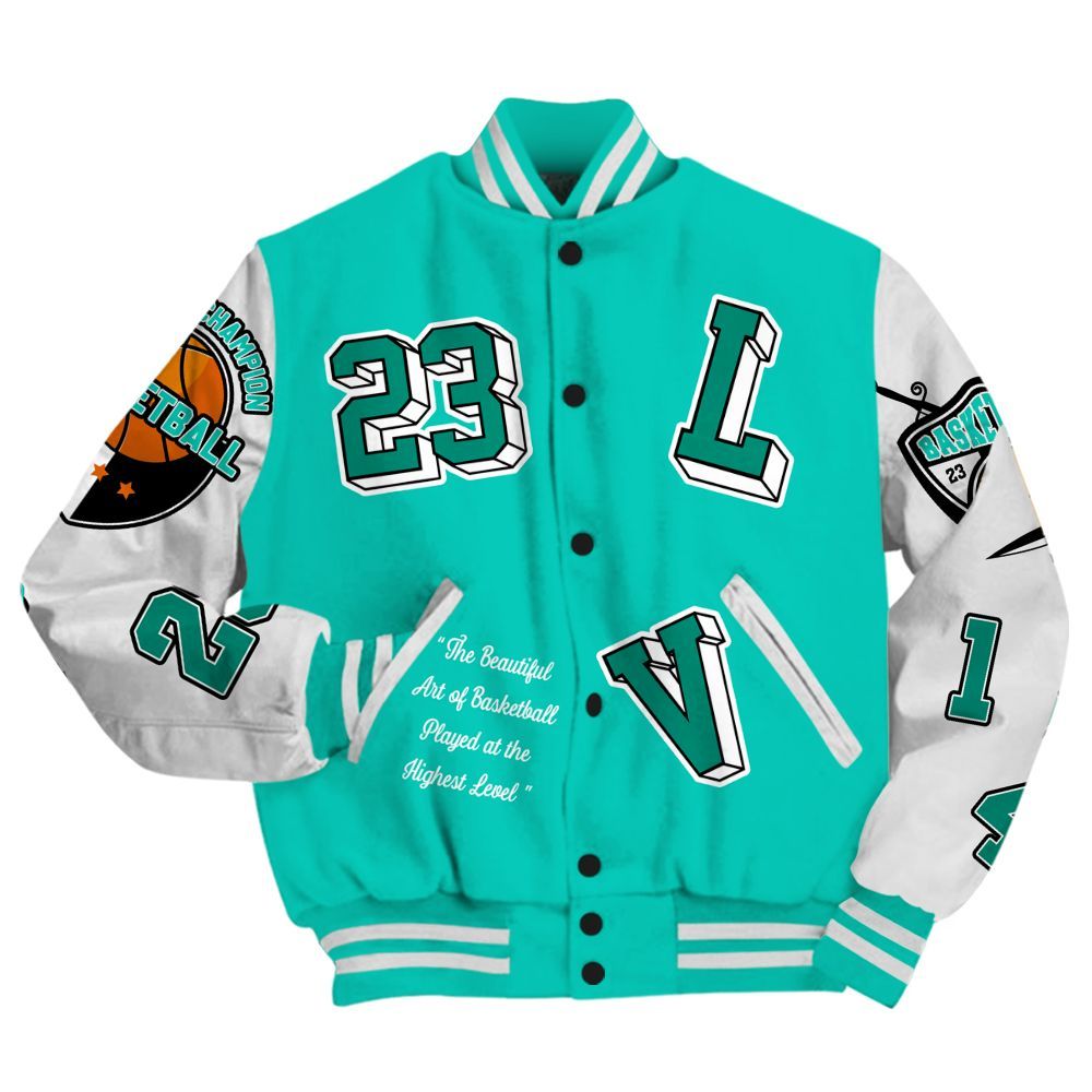 Varsity Jacket To Match Dunk Low Clear Jade - The GOAT Got Em Streetwear All Over Print